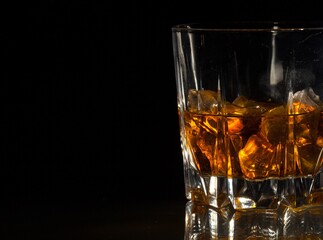 Glass of Whiskey and Ice