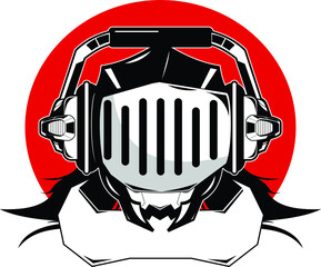 log knight gamming head in vector