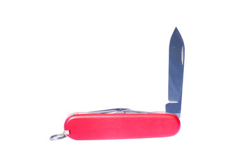 Red Army Knife multi-tool, isolated on white background