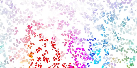 Light multicolor vector backdrop with chaotic shapes.