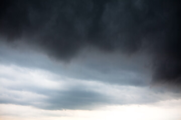 Fototapeta premium Black clouds before heavy rain . Stormy Weather 