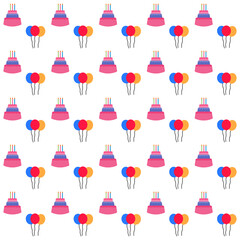 Birthday concept seamless pattern background.Colorful wallpaper vector illustration and good for printing