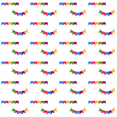 Fototapeta na wymiar Birthday concept seamless pattern background.Colorful wallpaper vector illustration and good for printing