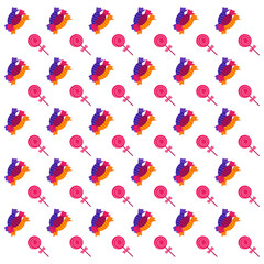 Candy seamless pattern background.Colorful wallpaper vector illustration and good for printing