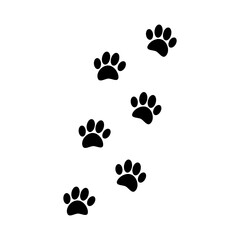 Fototapeta na wymiar Cute Dog Paw Track