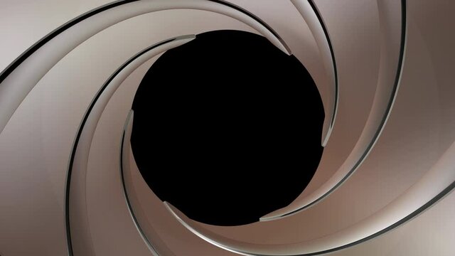 Gun Barrel 3d animation Alpha Channel Transparent Background	