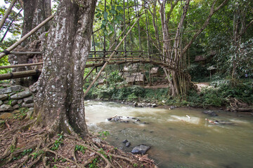 21 December 2008, Banten, West Java, Indonesia: Bridge Over River at Baduy Tribe Village