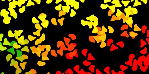 Obraz premium Dark red, yellow vector texture with memphis shapes.