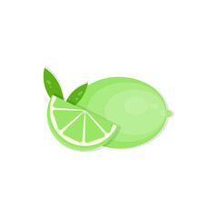 This is a citrus fruit. Lime on white background.