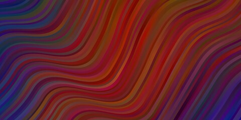 Obraz premium Light Blue, Red vector background with bent lines. Colorful abstract illustration with gradient curves. Smart design for your promotions.