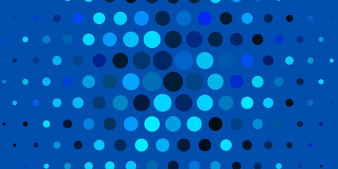 Dark BLUE vector pattern with spheres. Abstract illustration with colorful spots in nature style. Pattern for wallpapers, curtains.