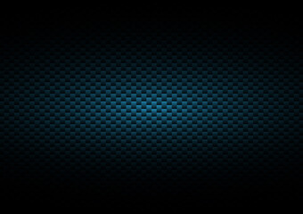 Dark black Carbon fiber Geometric grid background. Modern dark abstract vector texture.