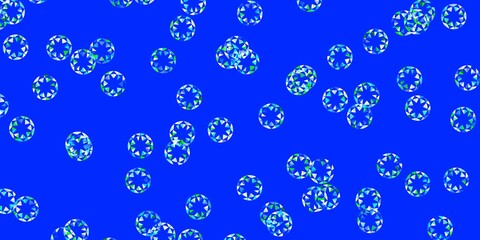 Light blue, green vector layout with circle shapes.