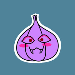Vampire Onion Girl Vector Icon