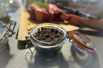 Geräuchertes Himmalaya Salz im Glas, Produktbild