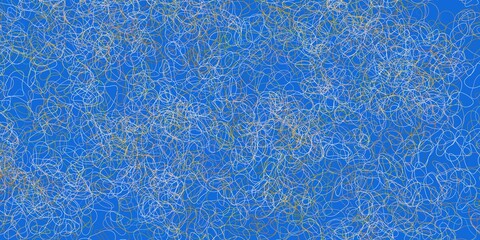 Light blue, yellow vector background with random forms.