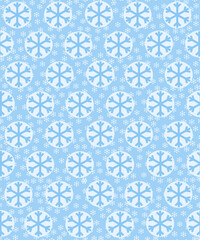 Seamless repeating pattern of snowflakes