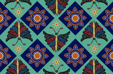 Indonesian batik motifs with distinctive flora and fauna patterns, very artistic