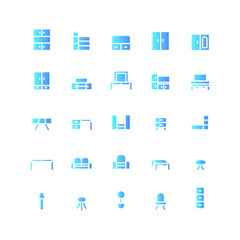 Science icon set vector gradient for website, mobile app, presentation, social media. Suitable for user interface and user experience