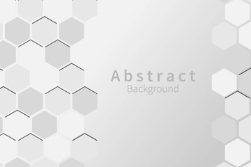 Silver Hexagon Geometric digital Background. Honeycomb pattern concept. Vector Design.