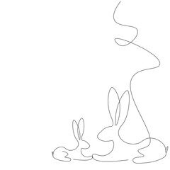 Fototapeta na wymiar Bunny animal on white background. Vector illustration