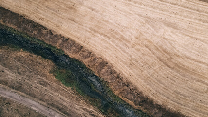 dry river texture top view
