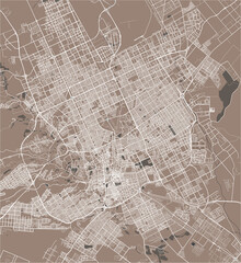 map of the city of Riyadh, Saudi Arabia