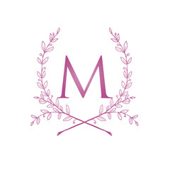 Pink Letter M Garden
