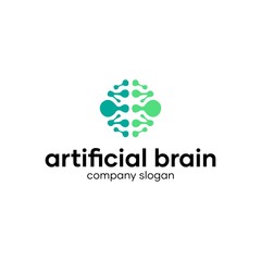 Creative Brain Artificial Intelligence Logo Design Idea