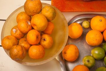 banana, melon, tangerine, passion fruit, papaya, pumpkin, lemon, orange