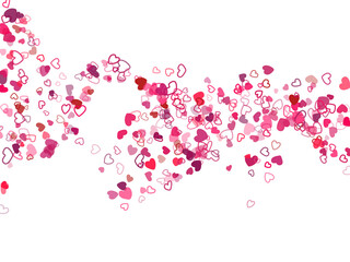 Heart shape outline love background vector.