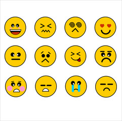 illustration of emoticons with various feelings