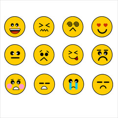 illustration of emoticons with various feelings