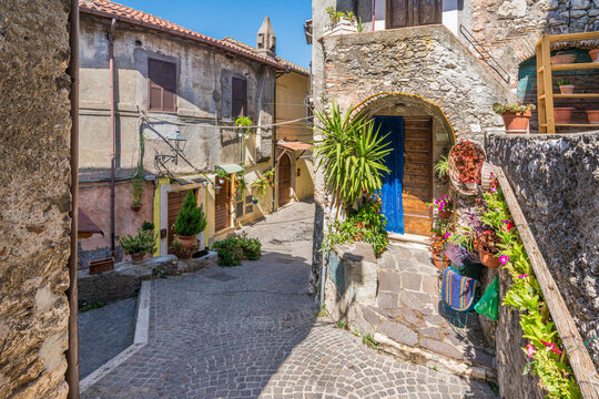 Scenic sight in Montecelio, beautiful little town in the province of Rome, Lazio, Italy.