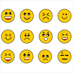 illustration of emoticons with various feelings
