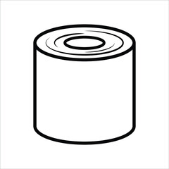 Toilet Tissue Paper Roll Line Icon Illustration Creative Design Vector