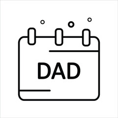 Father's day on Calendar Illustration Creative Design