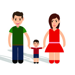 Family Day Parents Day Father Mother With Son Vector Art Character Creative Illustration Design 