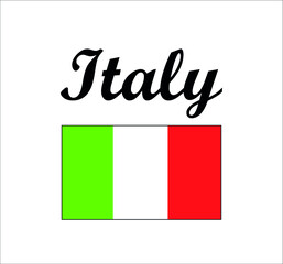 Fototapeta premium flag of italy, vector illustration