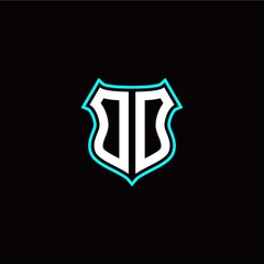 O O initials monogram logo shield designs modern