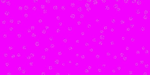 Obraz premium Light pink, blue vector doodle texture with flowers.