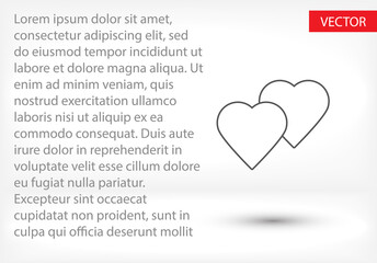 heart  icon line linear style on the background. Best icon 10 eps illustration