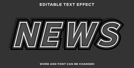 Editable text effect news