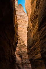 The Slot Canyon On The Tent Rocks Trail,Kasha-Katuwe Tent Rocks National Monument, New Mexico, USA