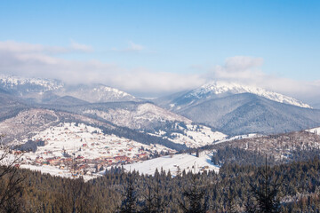 Winter mountains. Carpathians