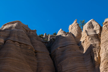 Cone Shaped Hoodoos Above The Tent Rocks Trail,Kasha-Katuwe Tent Rocks National Monument, New Mexico,USA