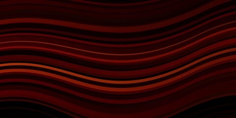 Dark Orange vector texture with wry lines. Colorful illustration with curved lines. Template for cellphones.