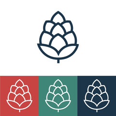 Linear vector icon with malt