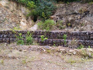 Gabions near the road