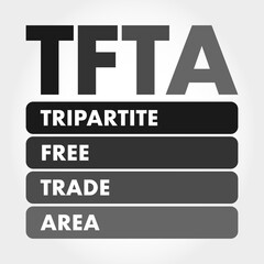 TFTA - Tripartite Free Trade Area acronym, business concept background